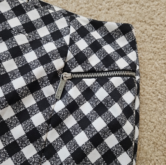 MICHAEL Michael Kors Black and White Checkered Women's Skirt Size 6 Six - Picture 7 of 16